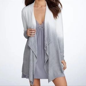 Barefoot Dreams CozyChic Lite Drape Front Ombre Calypso Wrap Cardigan